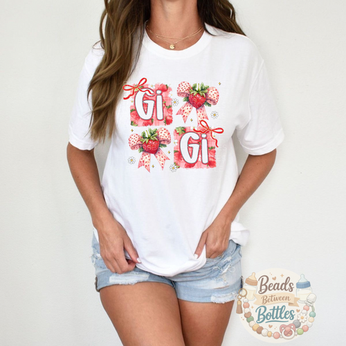 Custom Name Strawberry Tee